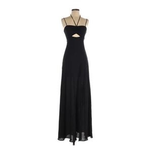 Express Black Cutout Maxi Cocktail Dress